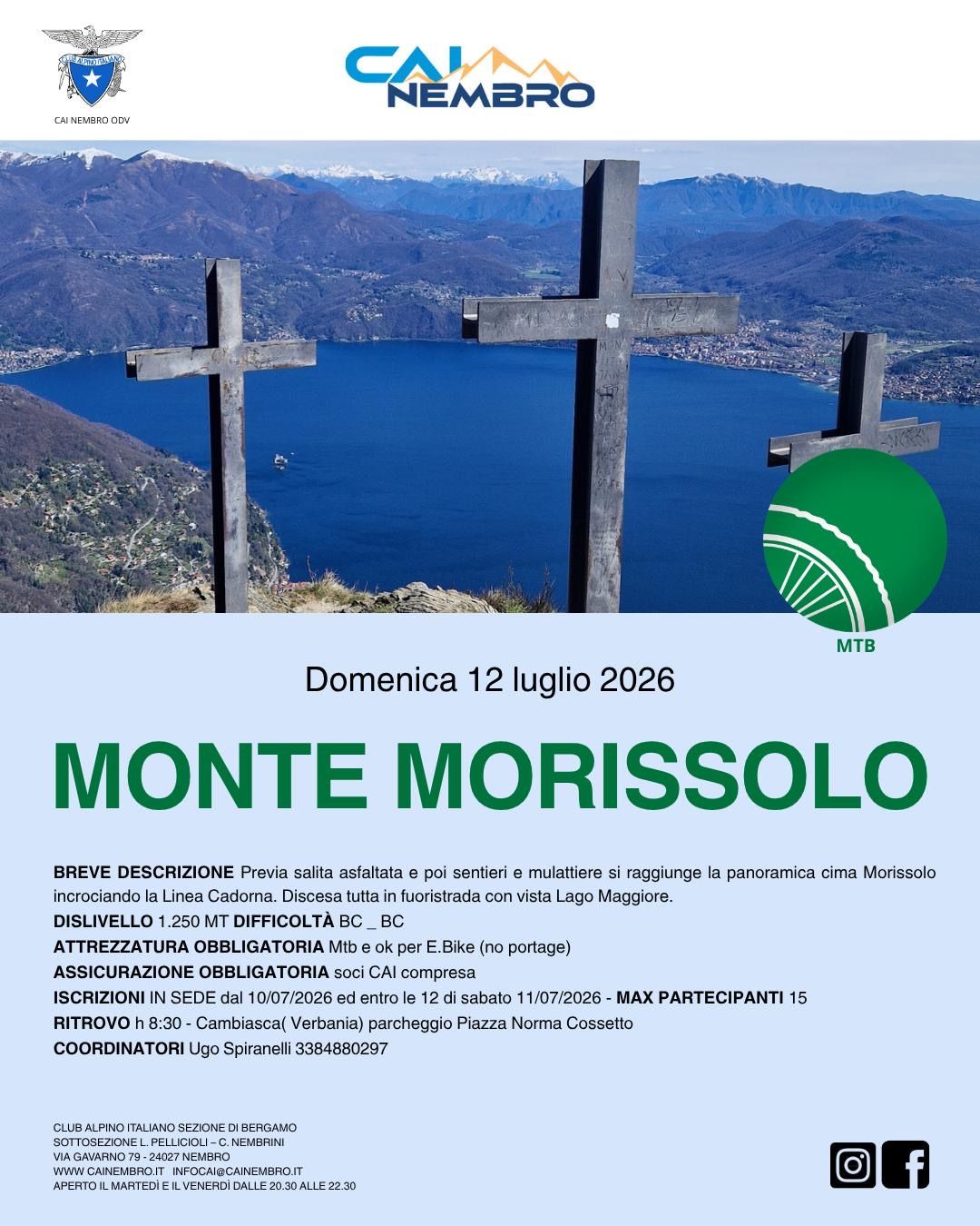 12 luglio - Monte Morissolo