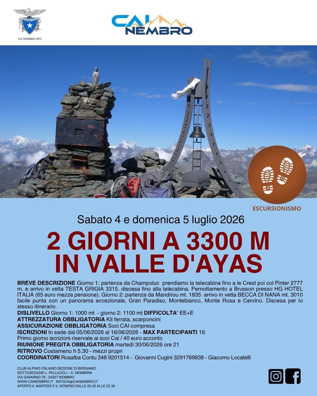 4-5 luglio Valle D’Ayas